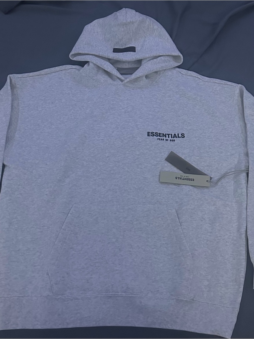 ESSENTIALS Men's light oatmeal Gray Crewneck Hoodie